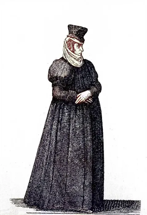 Framed Print : German woman's traditional costume in the 17th century Framed Print : German woman's traditional costume in the 17th century