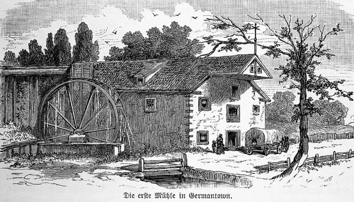 Framed Print : Germantown, German foundation, 17th century Framed Print : Germantown, German foundation, 17th century