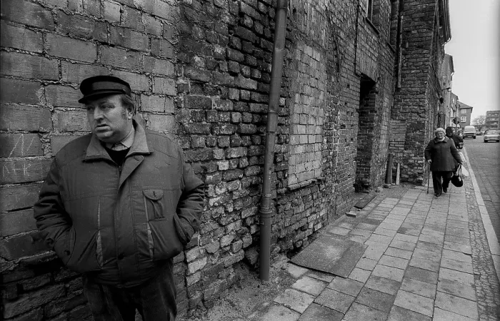 Framed Print : Germany, Anklam, 16.01.1992, Street scene in Anklam, Europe