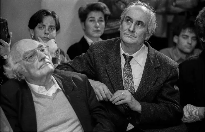 Framed Print : Germany, Berlin, 02.12.1991, Heinrich Fink, left: Stefan Heym, panel discussion at the Humboldt University on the Stasi suspicion: Heinrich Fink, Europe Framed Print : Germany, Berlin, 02.12.1991, Heinrich Fink, left: Stefan Heym, panel discussion at the Humboldt University on the Stasi suspicion: Heinrich Fink, Europe