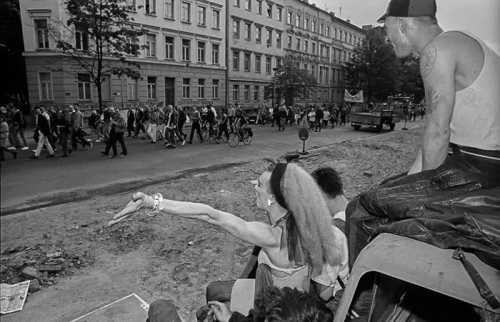 Framed Print : Germany, Berlin, 07.06.1991, Lesbian and gay demonstration