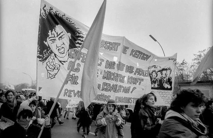 Framed Print : Germany, Berlin, 08.03.1991, Women's demonstration on 8 March (International Women's Day)