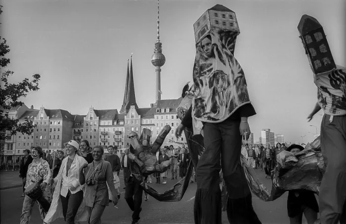 Framed Print : Germany, Berlin, 10.9.1992, tenant demo at the Red Town Hall Framed Print : Germany, Berlin, 10.9.1992, tenant demo at the Red Town Hall
