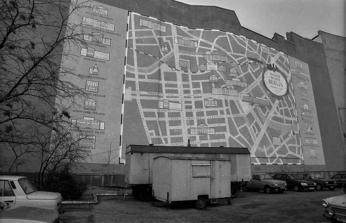 Framed Print : Germany, Berlin, 11.03.1992, Gable at the Breite Strasse car park, Theatre City Berlin, Europe