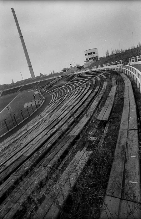 Framed Print : Germany, Berlin, 13.12.1991, Stadium of World Youth, in decay, Europe Framed Print : Germany, Berlin, 13.12.1991, Stadium of World Youth, in decay, Europe