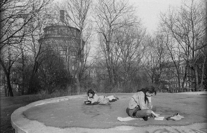 Framed Print : Germany, Berlin, 14. 03. 1991, spring at the water tower
