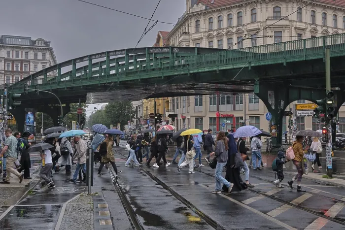 Framed Print : Germany, Berlin, 17.07.2025, rainy day in Prenzlauer Berg