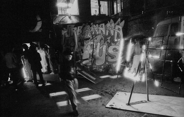 Framed Print : Germany, Berlin, 1.8.1992, fire artist