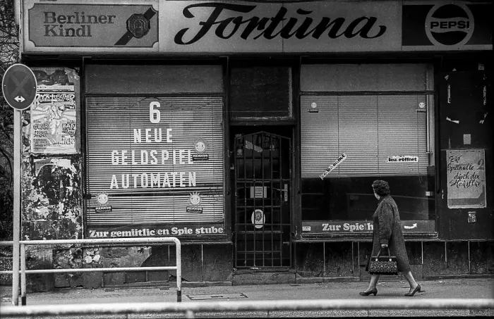 Framed Print : Germany, Berlin, 19.02.1992, Kneipe Fortuna, pub, gambling house in Wedding, Europe