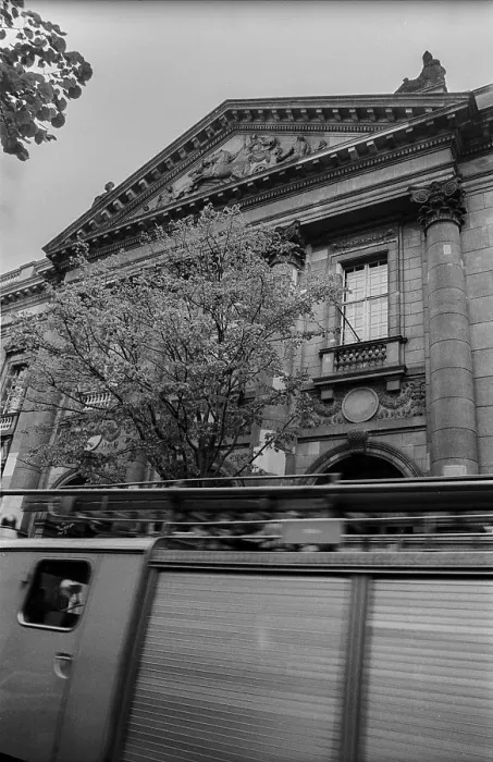 Framed Print : Germany, Berlin, 20.05.1991, former FDJ headquarters (gable) Framed Print : Germany, Berlin, 20.05.1991, former FDJ headquarters (gable)