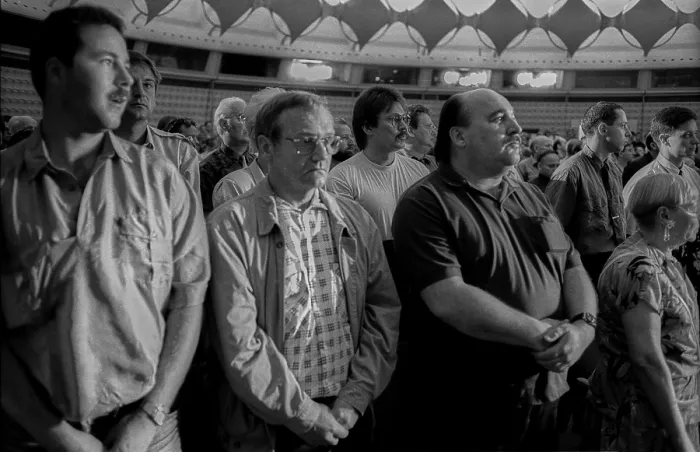 Framed Print : Germany, Berlin, 21 May 1992, Republican Party (REP) election rally in the Berlin Congress Hall on Alexanderplatz