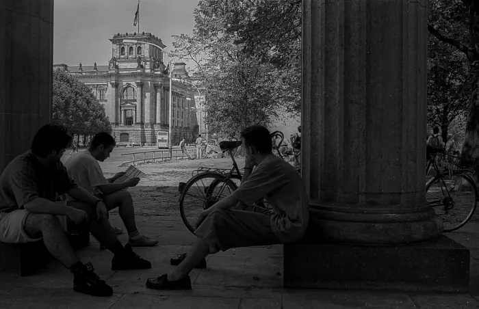 Framed Print : Germany, Berlin, 21.07.1992, Citizens Framed Print : Germany, Berlin, 21.07.1992, Citizens