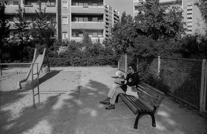 Framed Print : Germany, Berlin, 22 May 1991, park in the Marzahn development area