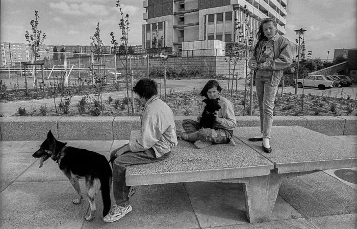 Framed Print : Germany, Berlin, 22 May 1991, teenagers in Marzahn