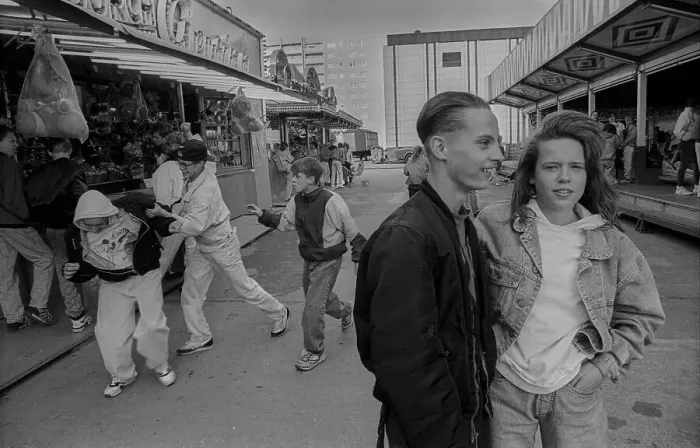Framed Print : Germany, Berlin, 22 May 1991, Young people Framed Print : Germany, Berlin, 22 May 1991, Young people