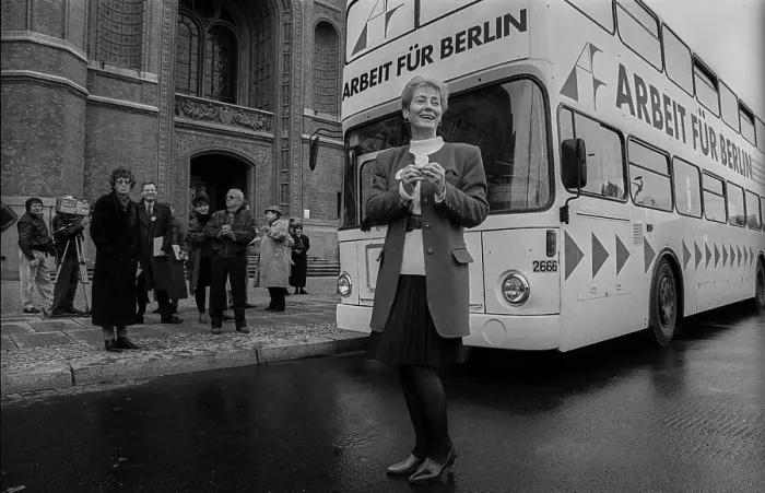 Framed Print : Germany, Berlin, 22.10.1991, Senator Christine Bergmann for the press Framed Print : Germany, Berlin, 22.10.1991, Senator Christine Bergmann for the press