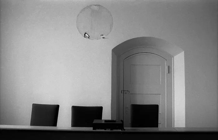 Framed Print : Germany, Berlin, 23 June 1991, Lichtenberg District Court (right next to the Stasi headquarters in Normannenstrasse)