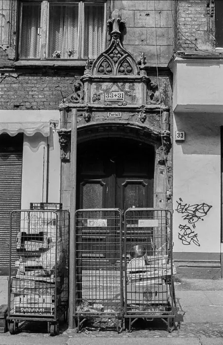 Framed Print : Germany, Berlin, 26 June 1991, house entrance