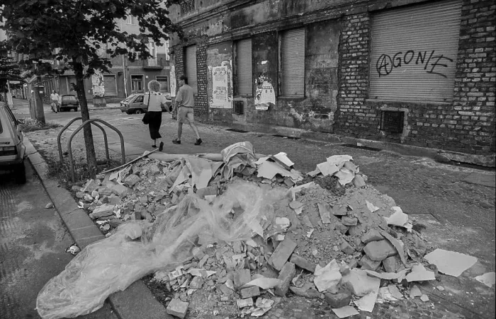 Framed Print : Germany, Berlin, 27 July 1991, Stargarder Strasse