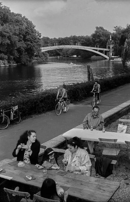 Framed Print : Germany, Berlin, 27 June 1991, garden pub