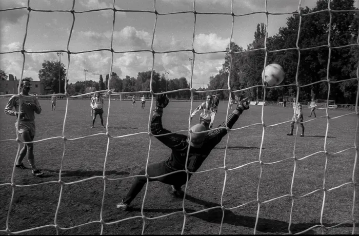 Framed Print : Germany, Berlin, 6.9.1992, soccer of an evang Framed Print : Germany, Berlin, 6.9.1992, soccer of an evang