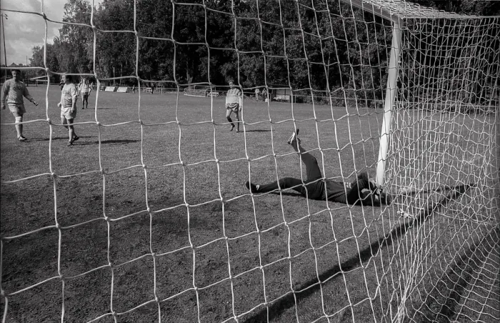 Framed Print : Germany, Berlin, 6.9.1992, soccer of an evang