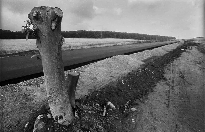 Framed Print : Germany, Eixen, 16.9.1991, road under construction Framed Print : Germany, Eixen, 16.9.1991, road under construction