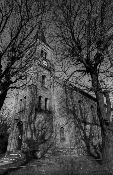 Framed Print : Germany, Muehlenbeck, 14.03.1992, village church, Europe