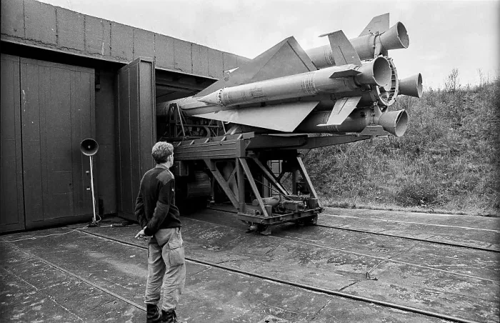 Framed Print : Germany, Osterne, 12.11.1991, open day in a former NVA missile site (now Bundeswehr)