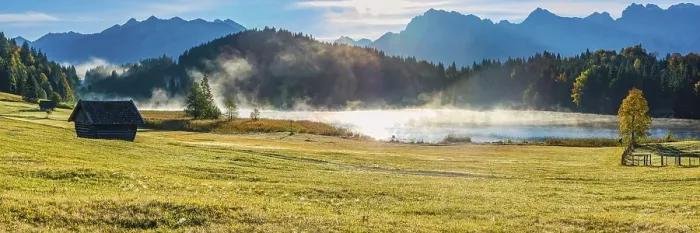 Framed Print : Geroldsee, behind it the Karwendel Mountains