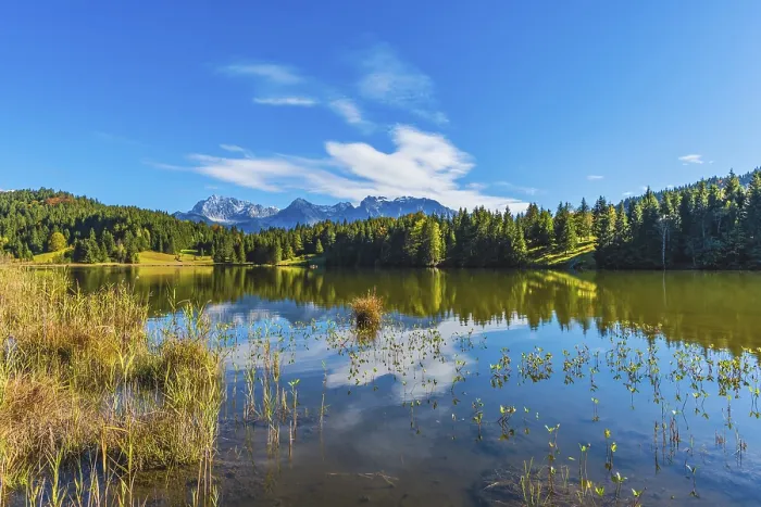 Framed Print : Geroldsee, behind it the Karwendel mountains Framed Print : Geroldsee, behind it the Karwendel mountains
