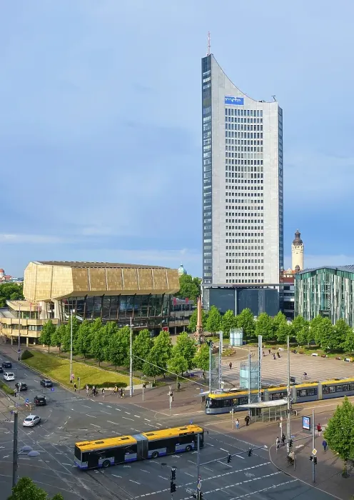 Framed Print : Gewandhaus, City-Hochhaus, Augustusplatz