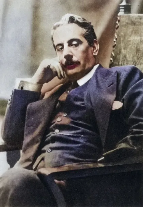 Framed Print : Giacomo Puccini (1858-1924) in 1910