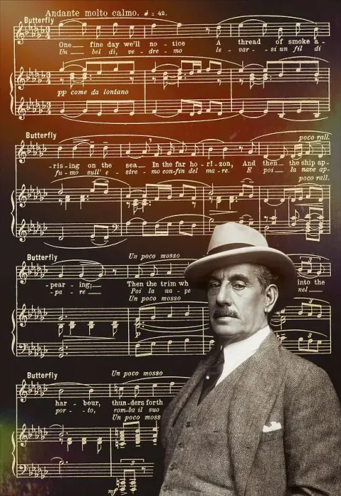 Framed Print : Giacomo Puccini, 1858 -1924, Italian composer