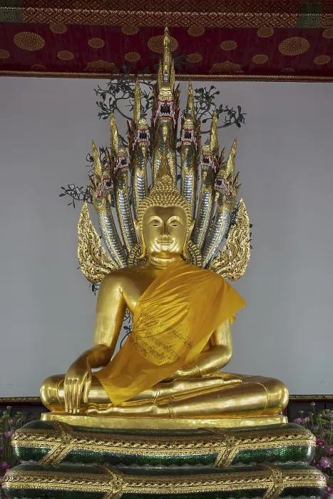 Framed Print : Gilded Buddha statue, Bhumispara-mudra Framed Print : Gilded Buddha statue, Bhumispara-mudra