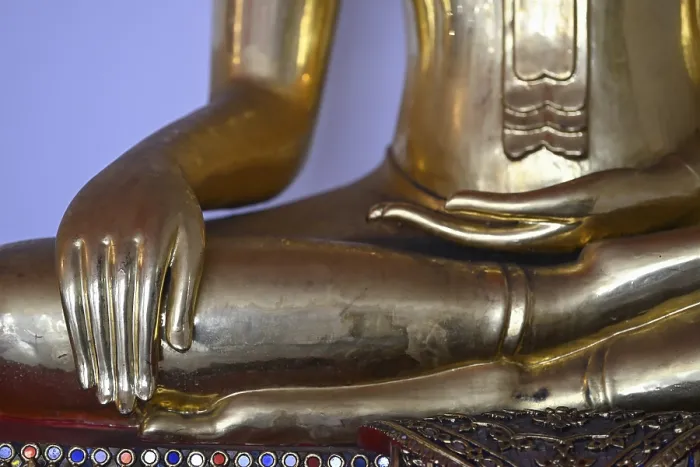 Framed Print : Gilded Buddha statue in Wat Pho