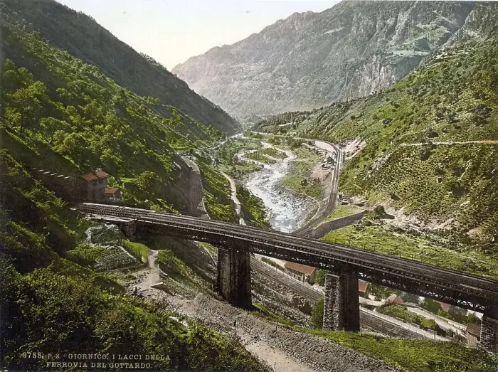 Framed Print : Giornico, St. Gotthard Railway Framed Print : Giornico, St. Gotthard Railway