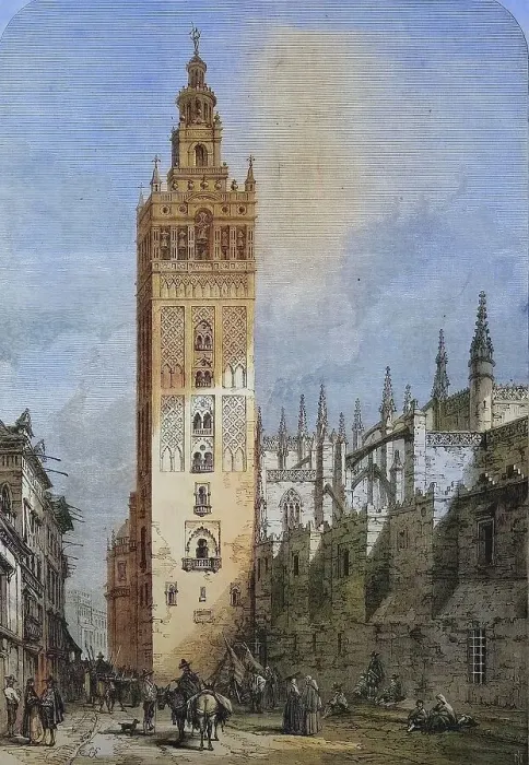 Framed Print : Giralda, the bell tower of Seville Cathedral