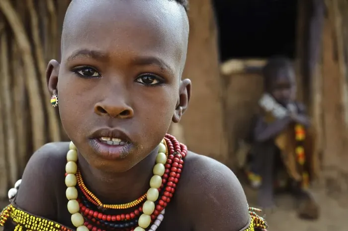 Framed Print : Girls from the Hamer tribe, Omo valley
