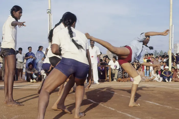 Framed Print : Girls playing Indian game Kabbadi