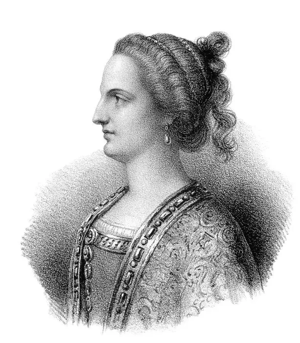 Framed Print : Gisele or Giselle, 715-755, wife to Childeric III