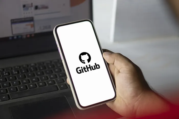 Framed Print : github logo is displayed on smartphone