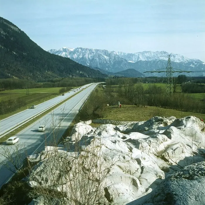 Framed Print : Glacial polish on the Inntal motorway
