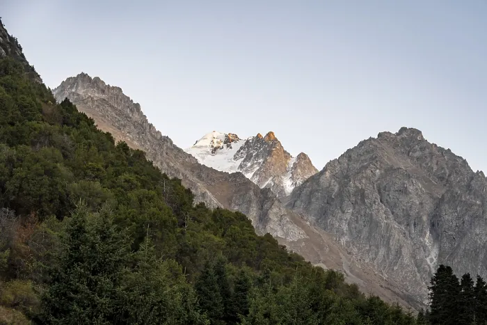 Framed Print : Glaciated mountain peak at sunset Framed Print : Glaciated mountain peak at sunset