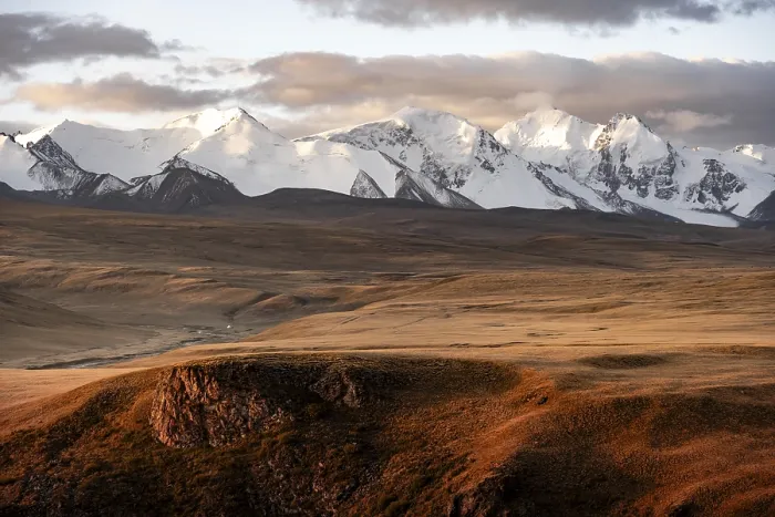 Framed Print : Glaciated and snow-covered mountains