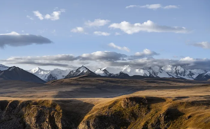Framed Print : Glaciated and snow-covered mountains