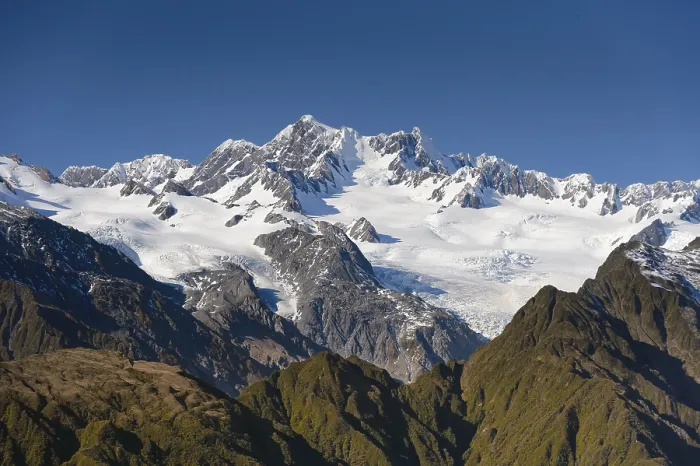 Framed Print : Glaciated summit of Mt Cook, Mount Cook National Park