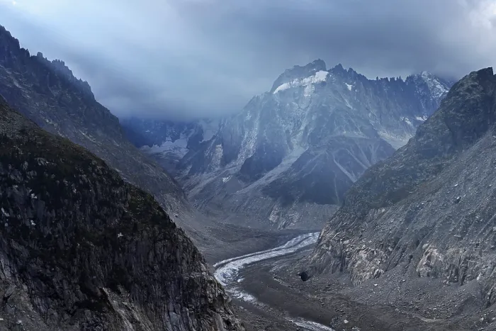 Framed Print : Glacier tongue of the Mer de Glace