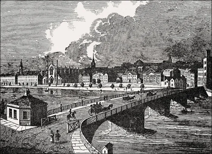 Framed Print : Glasgow Bridge, Glasgow, Scotland, 19th century