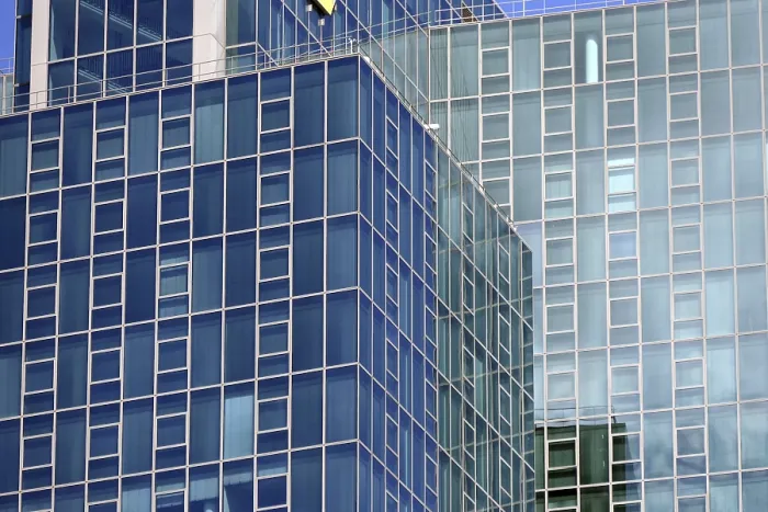 Framed Print : Glass facade Glass faade